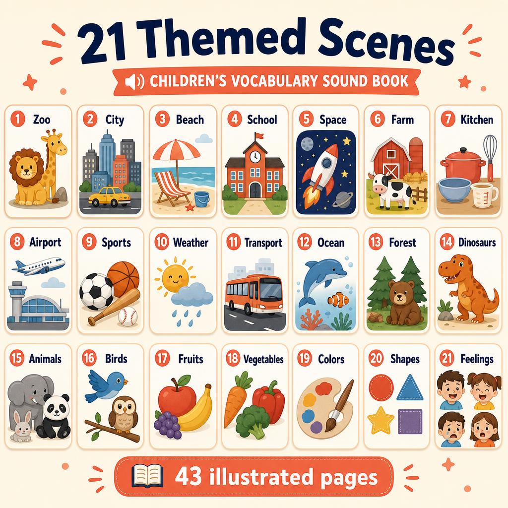 21 themed learning scenarios across 43 pages